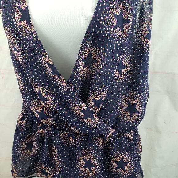 3/$25 Miss Me tank small faux wrap gathered waist - Picture 3 of 7